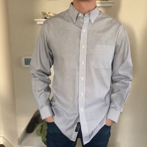 Jos A. Bank white and blue checkered dress shirt